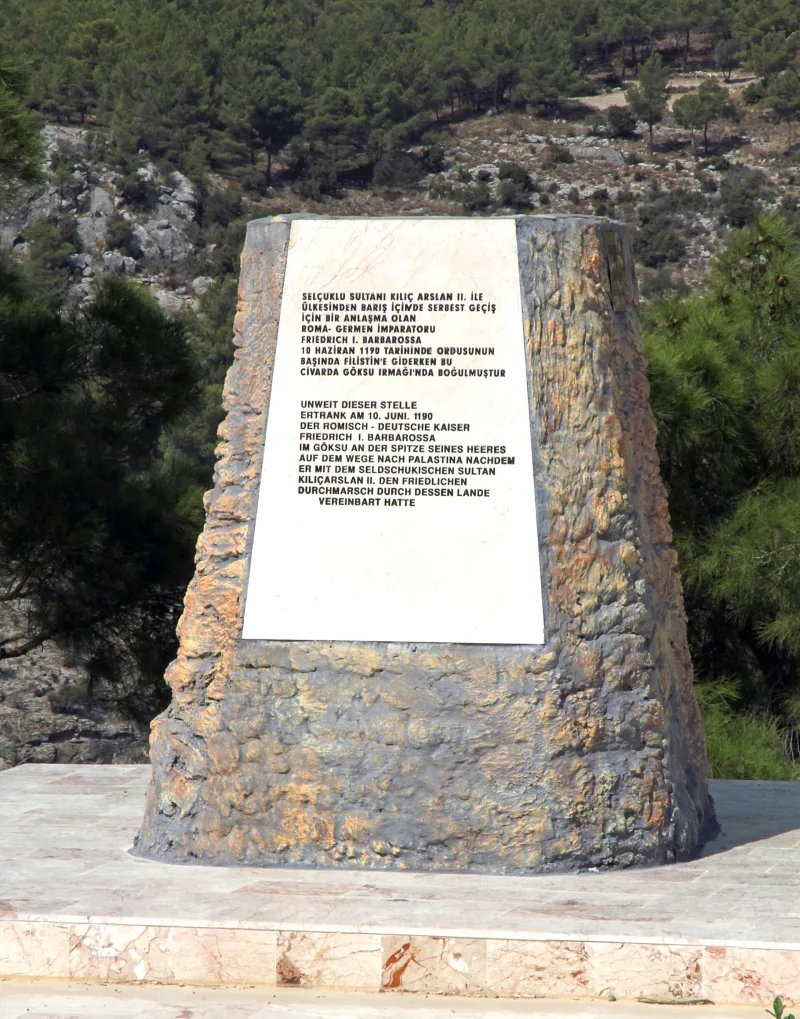 Het monument voor Friedrich Barbarossa bij Silifke – geschiedenis en route