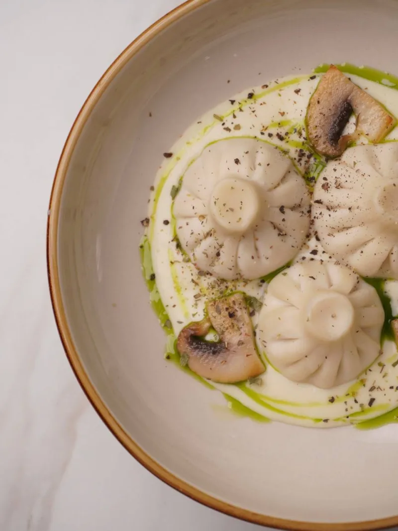 Khinkali with mushrooms