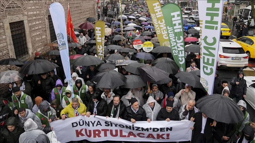 W Stambule odbyła się demonstracja przeciwko Izraelowi i Stanom Zjednoczonym