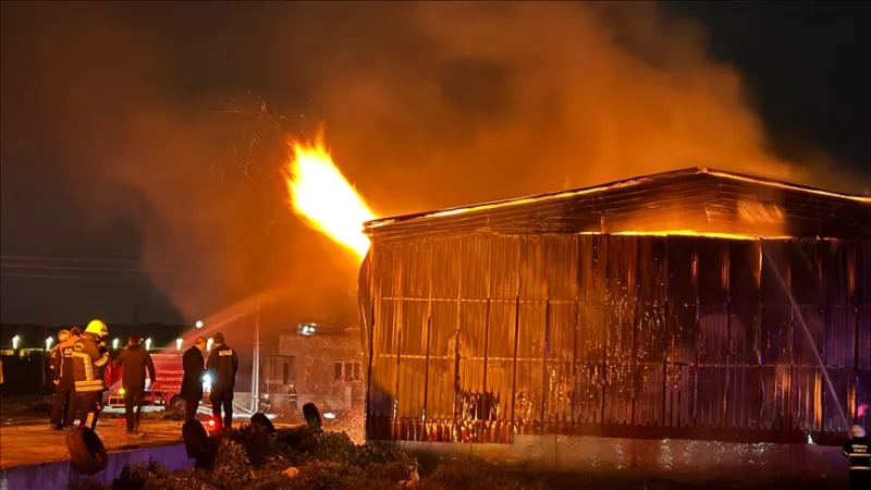 Firefighters are responding to a fire at a paper mill in Osmaniye