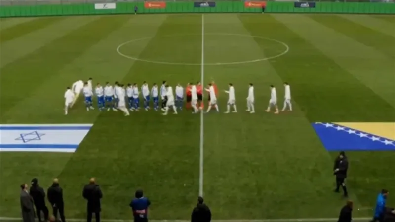 Bosnian U-21 national team players protested against their Israeli opponents